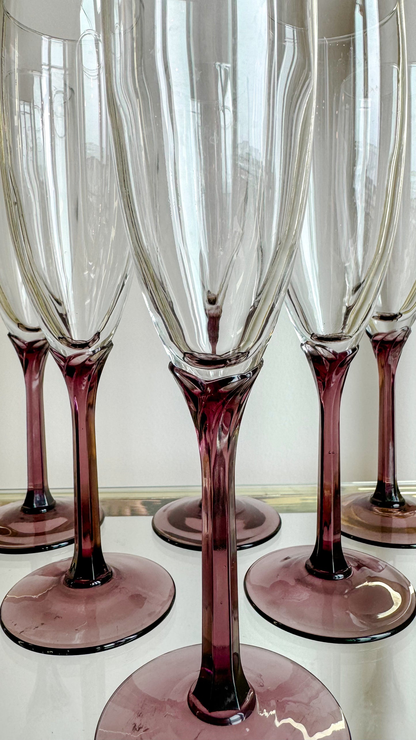 Amethyst Flower Pillar Flutes