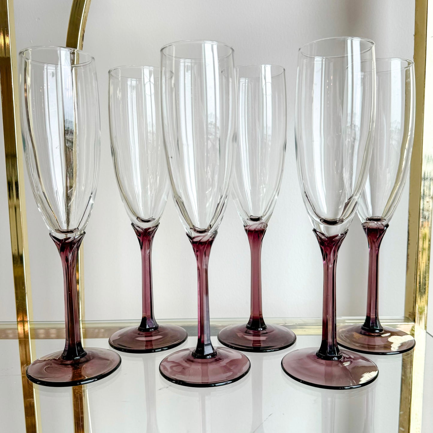 Amethyst Flower Pillar Flutes