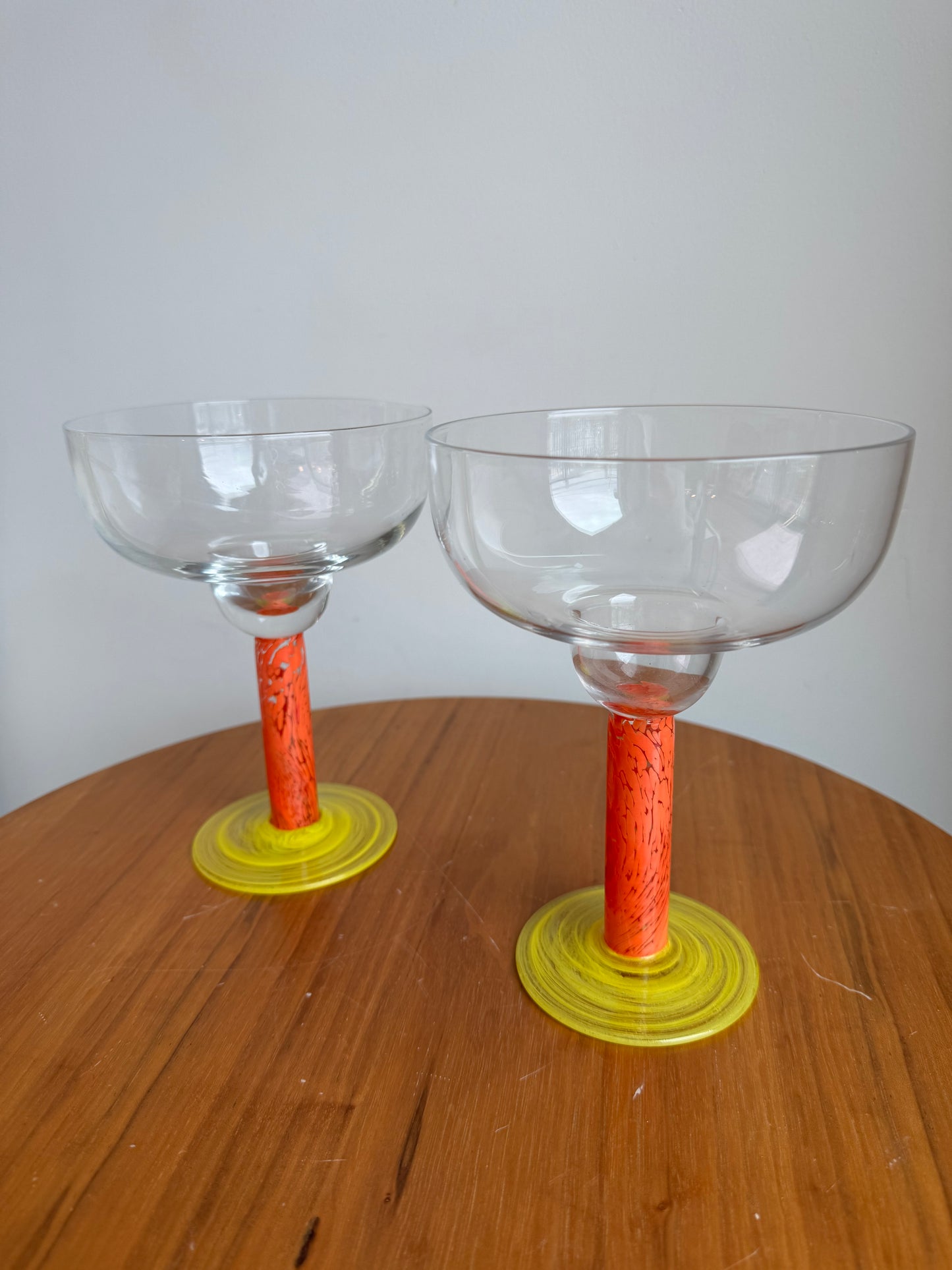 Pair of Colorful Margarita Glasses