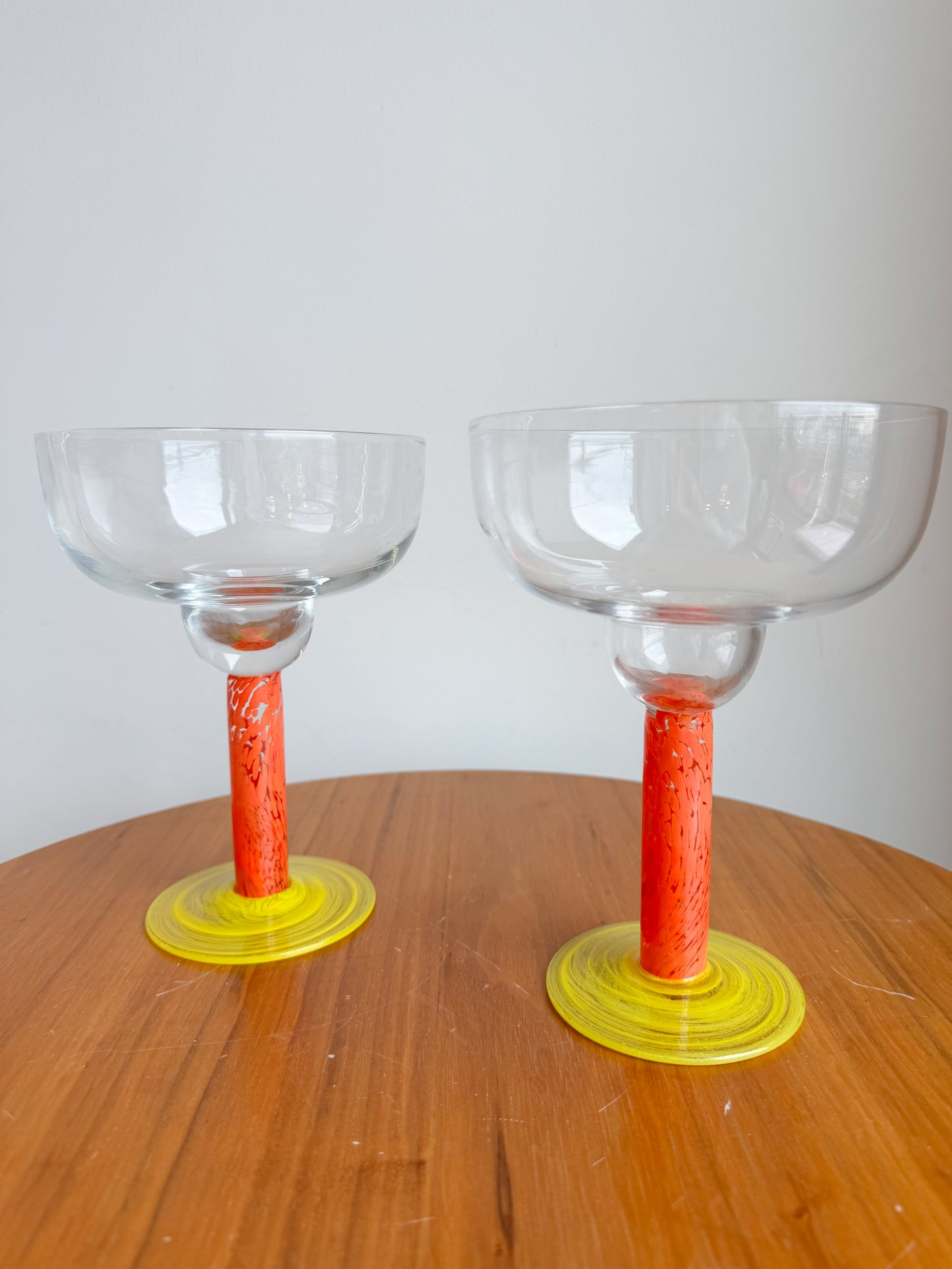 Pair of Colorful Margarita Glasses