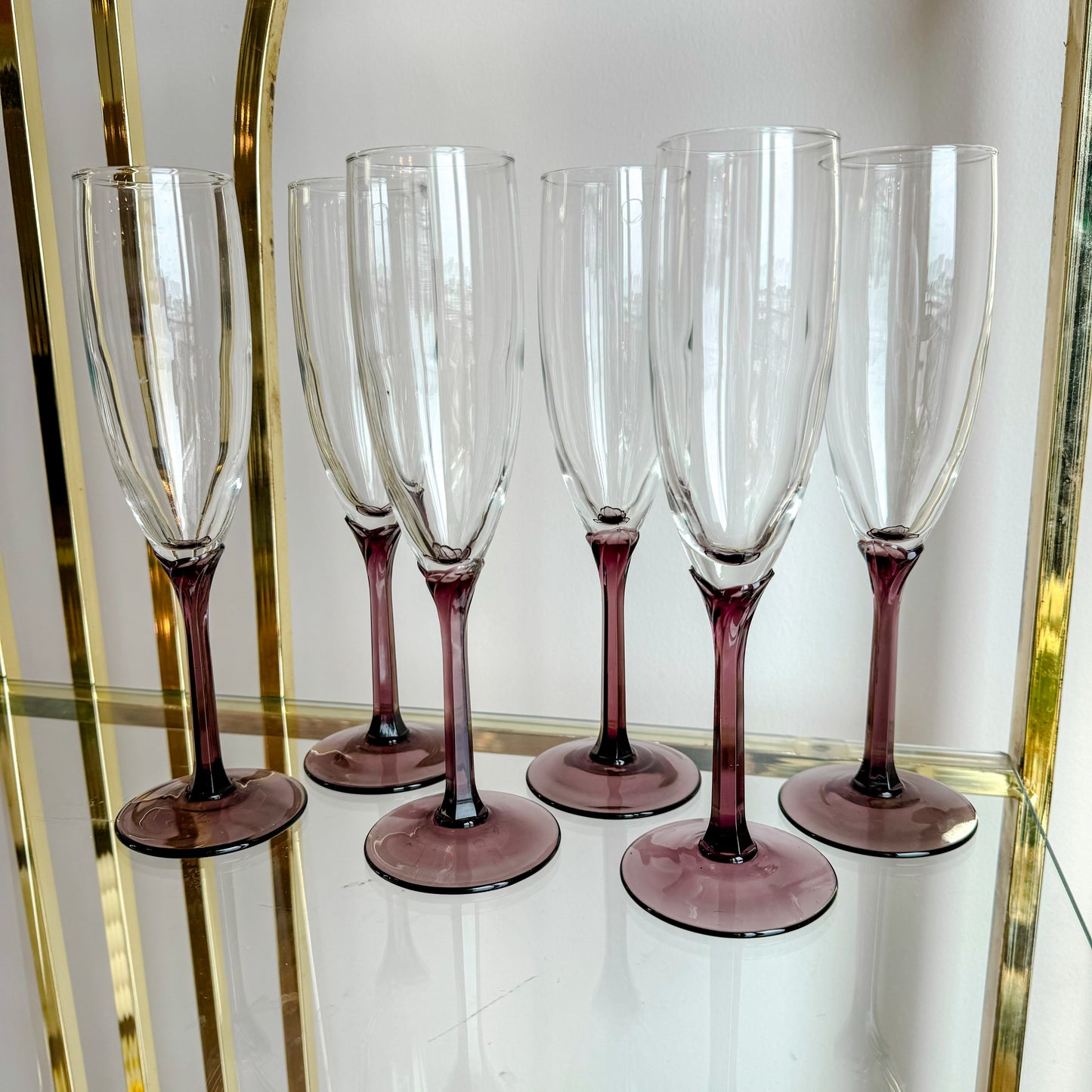 Amethyst Flower Pillar Flutes