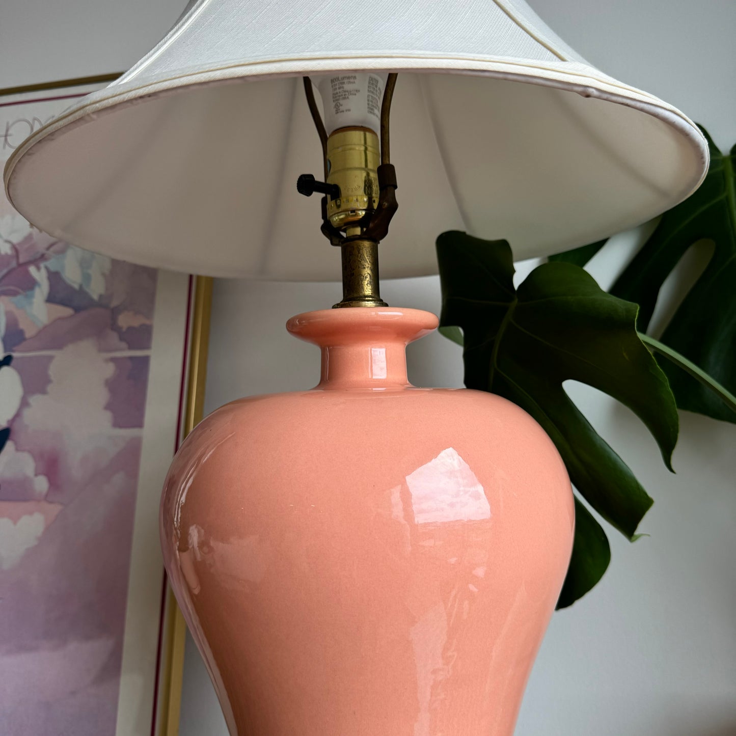 Peach Ceramic Lamp