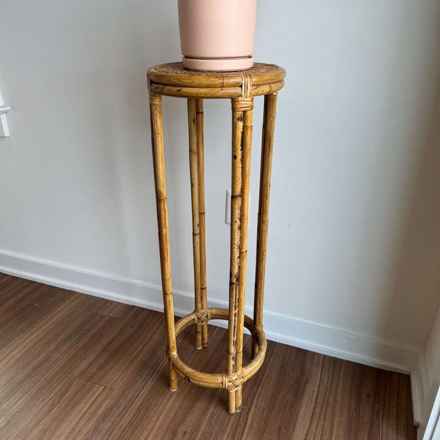 Tall Rattan Plant Stand