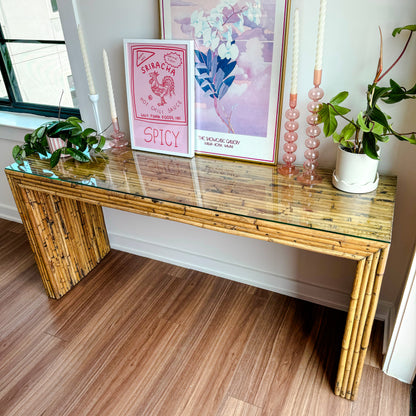 Split Reed Console Table