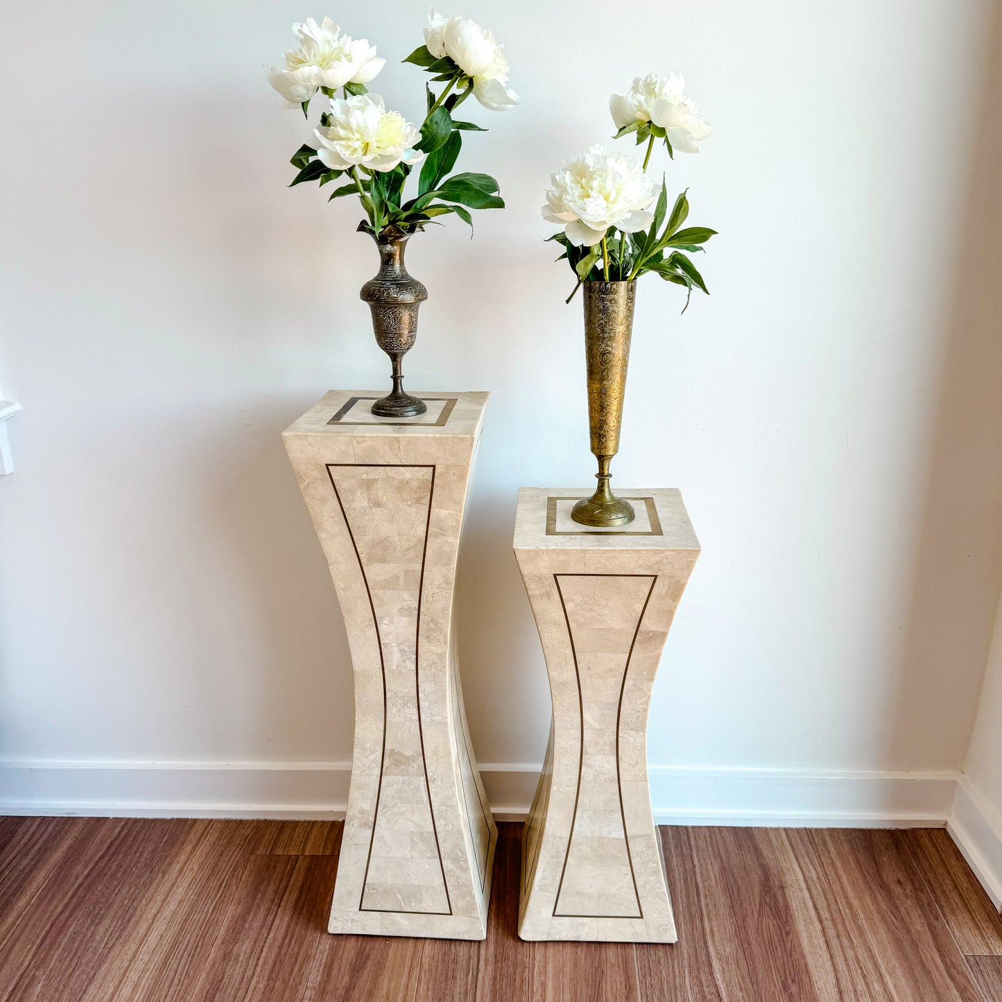 Engraved Brass Vase