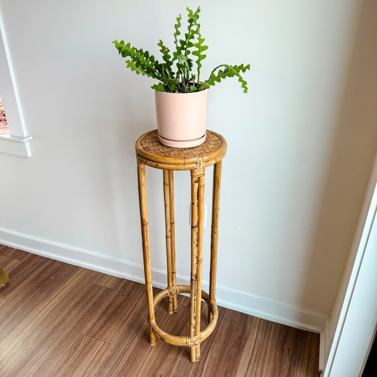 Tall Rattan Plant Stand