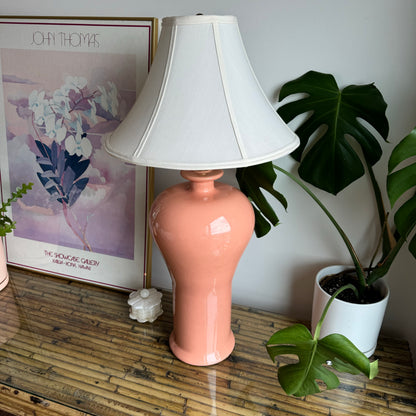 Peach Ceramic Lamp