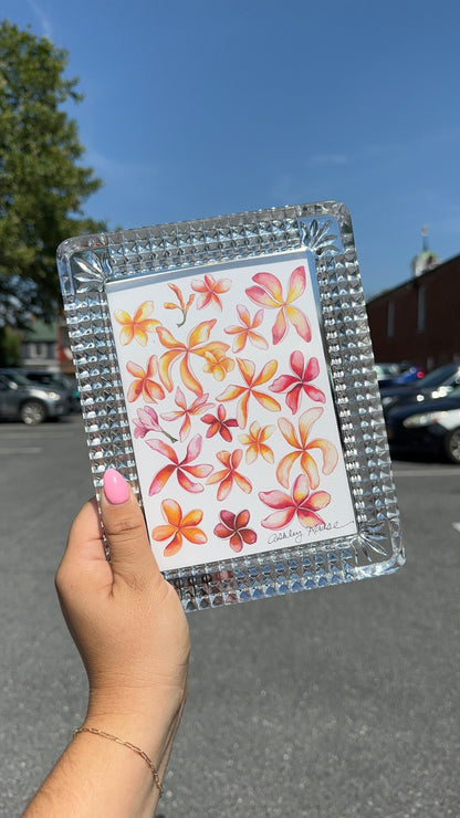 Florals in Studded Glass Frame