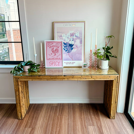 Split Reed Console Table