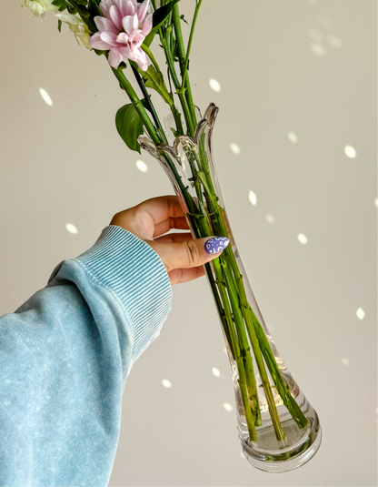 Scalloped Glass Vase