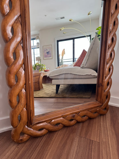 Carved Wood Mirror